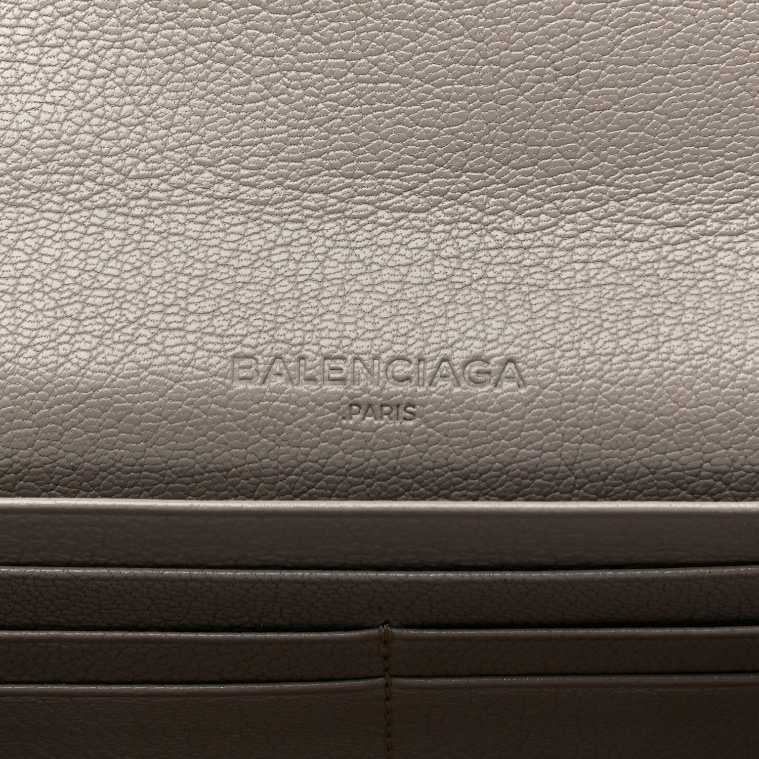 Balenciaga Chevre Gold Metallic Edge Hardware Zip Around Wallet Gris Taupe 4 of 5