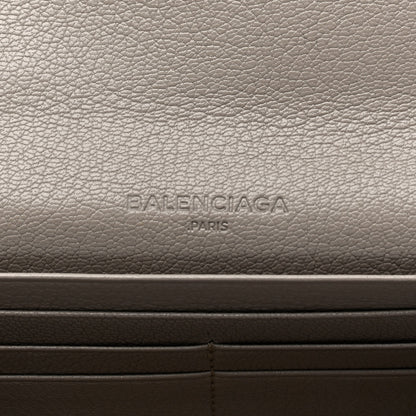 Balenciaga Chevre Gold Metallic Edge Hardware Zip Around Wallet Gris Taupe 4 of 5