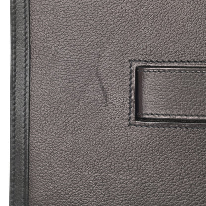 Hermes Evergrain Evercolor H Passant Clutch Bleu Indigo Black Bleu Nuit 11 of 13