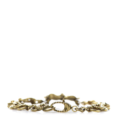 Gucci Metal Floral Detail Bracelet Aged Gold 4 of 5
