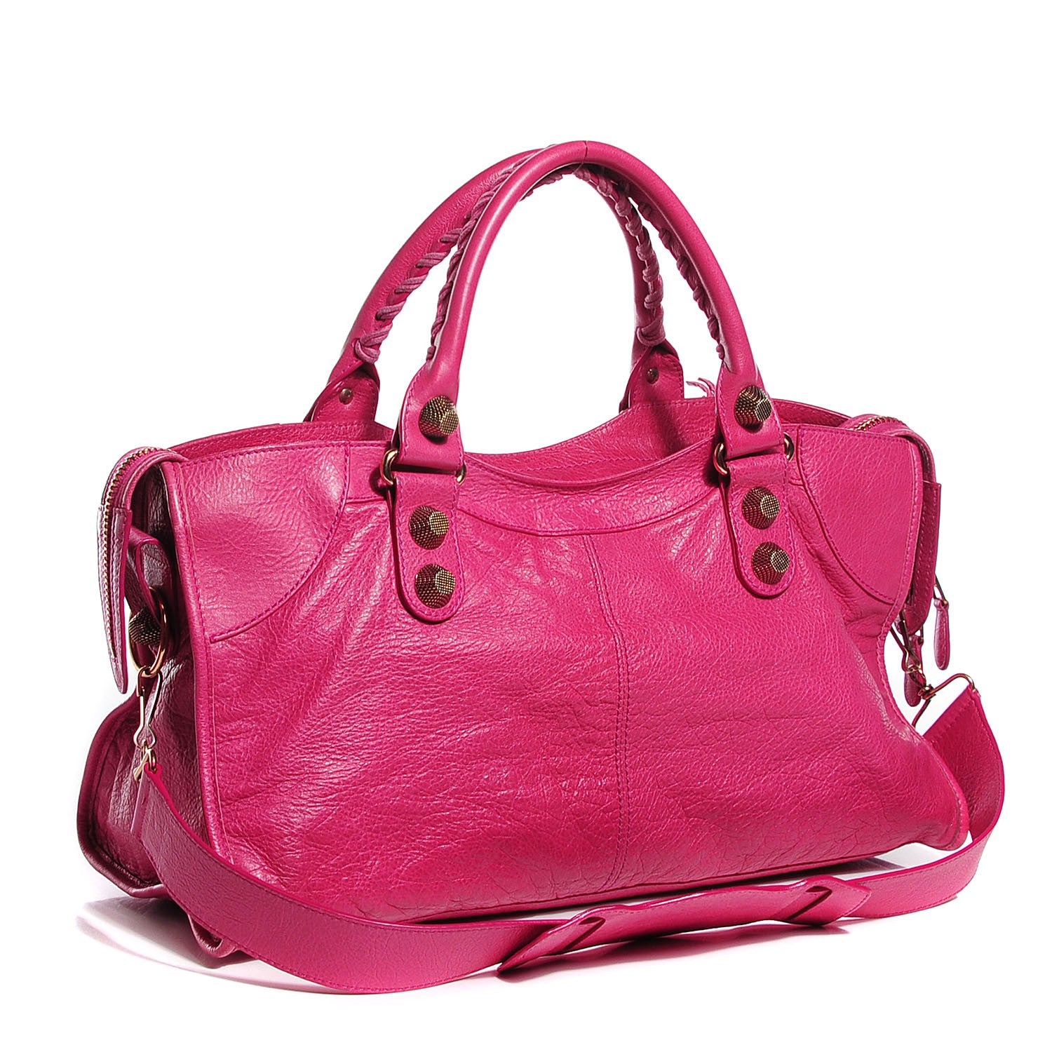 Balenciaga Agneau Giant 21 Rose Gold Hardware Part Time Cyclamen Fucsia 3 of 14