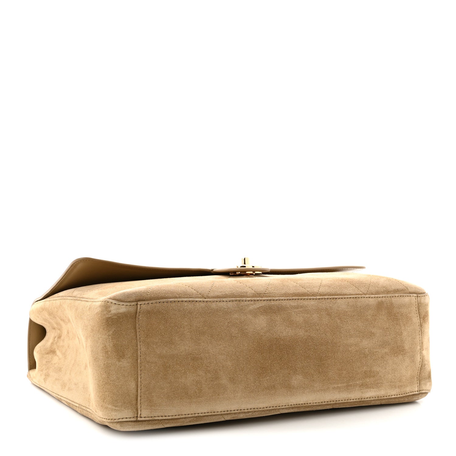 Chanel Suede Calfskin Souplissimo Maxi Flap Dark Beige 4 of 10