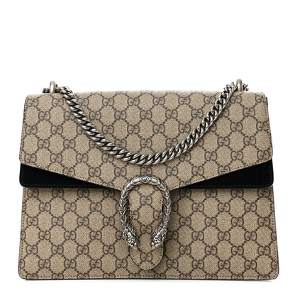 Gucci GG Supreme Monogram Medium Dionysus Shoulder Bag Black 1 of 16