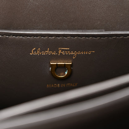 Salvatore Ferragamo Calfskin Medium Margot Top Handle Satchel Flannel 6 of 9