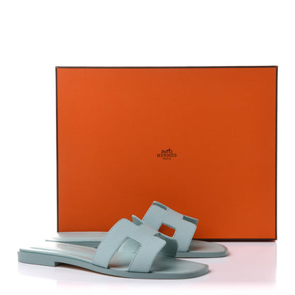 Hermes Epsom Oran Sandals 35.5 Vert Embrun 10 of 10