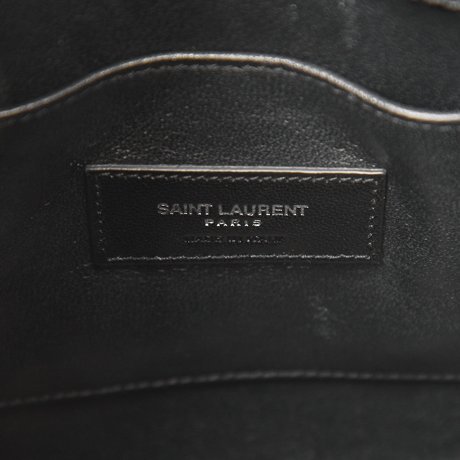 Saint Laurent Calfskin Crocodile Embossed Baby Sac De Jour Black 7 of 7
