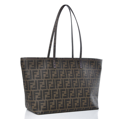 Fendi Zucca Spalmati Small Roll Tote Tobacco Viola 3 of 9