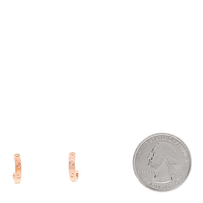 Cartier 18K Pink Gold Small LOVE Hoop Earrings 2 of 5