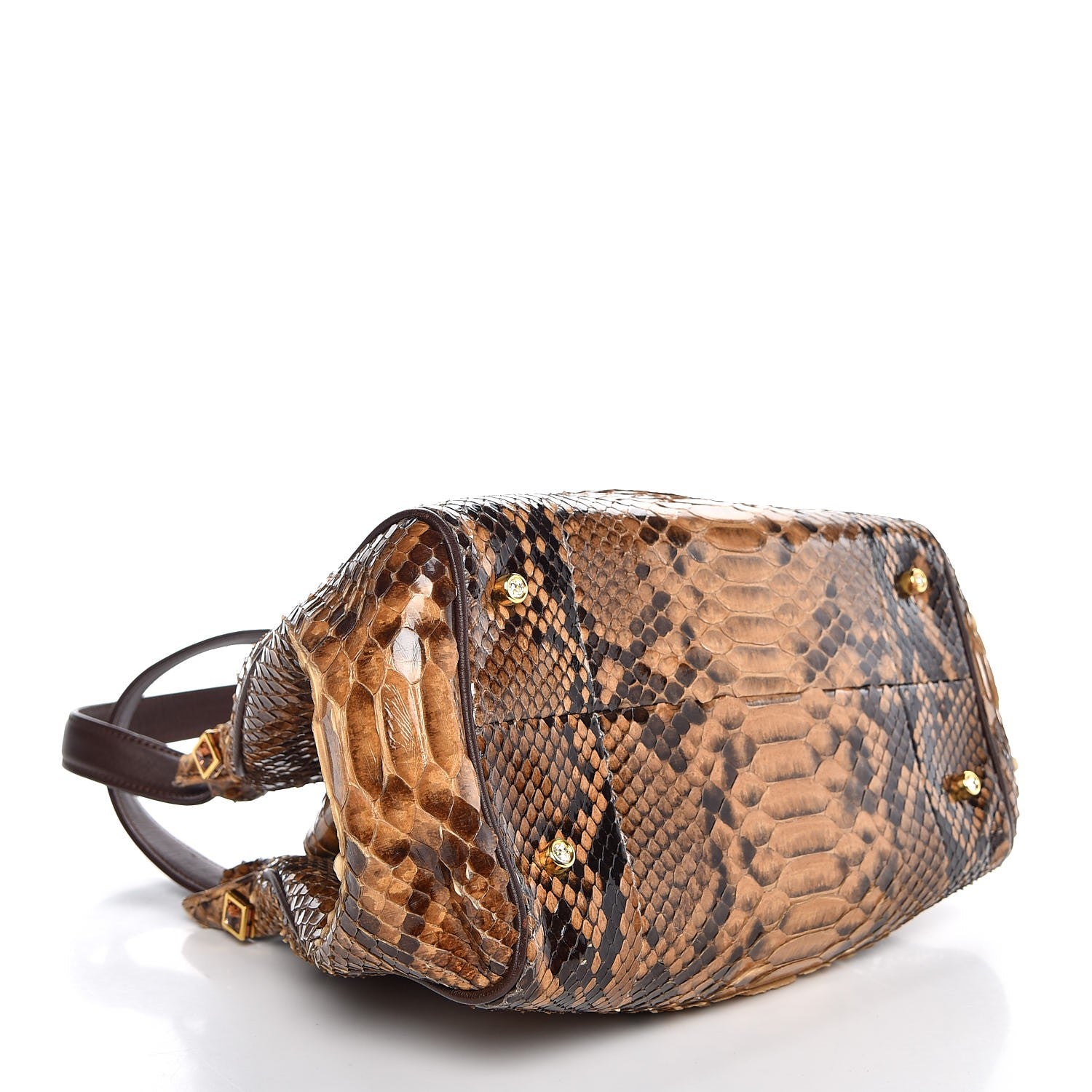 Judith Leiber Python Crystal Evening Bag Brown 4 of 7