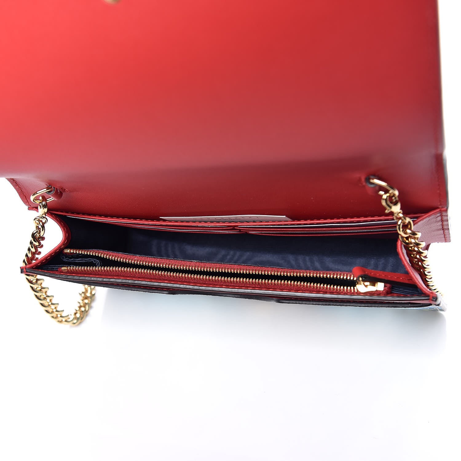 Gucci GG Supreme Monogram Blooms Chain Wallet Blue 5 of 9