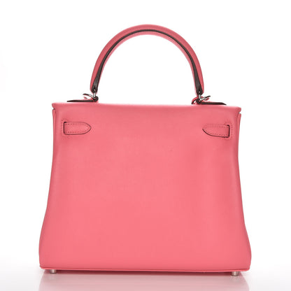 Hermes Swift Kelly Retourne 25 Rose Azalee 5 of 31