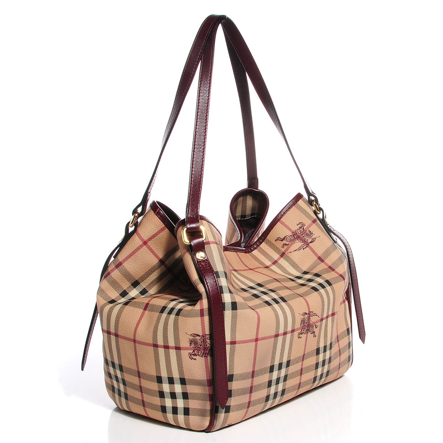 Haymarket Check Small Canterbury Tote Burgundy