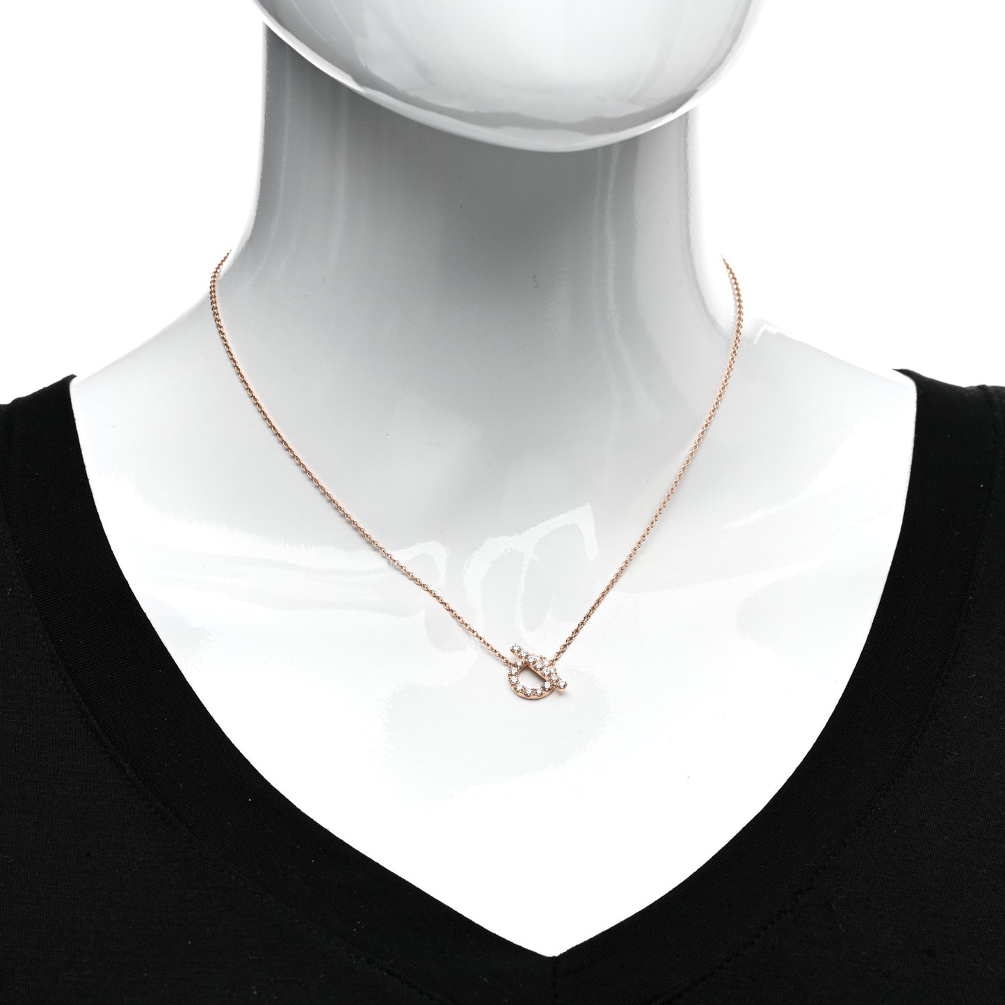 18K Rose Gold Diamond Finesse Pendant Necklace