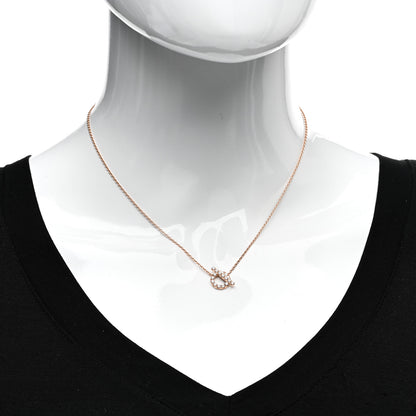 Hermes 18K Rose Gold Diamond Finesse Pendant Necklace 2 of 5