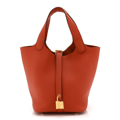 Hermes Taurillon Clemence Picotin Lock 18 PM Cuivre 1 of 10