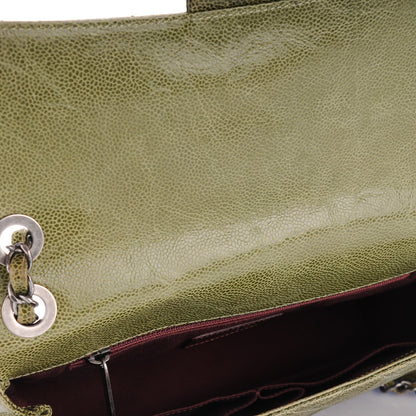 Chanel Crumpled Grained Calfskin Medium CC Crave Flap Green 10 of 10