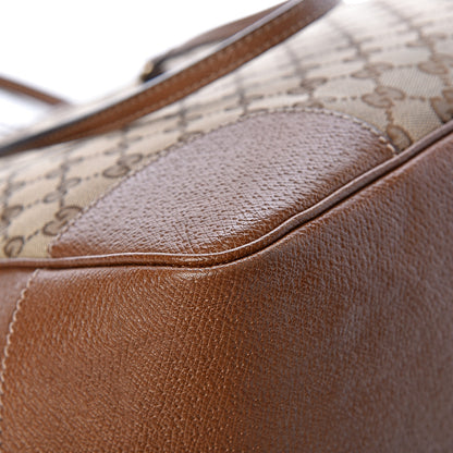Gucci Monogram Medium Bree Zippered Tote Beige Tabacco 13 of 14