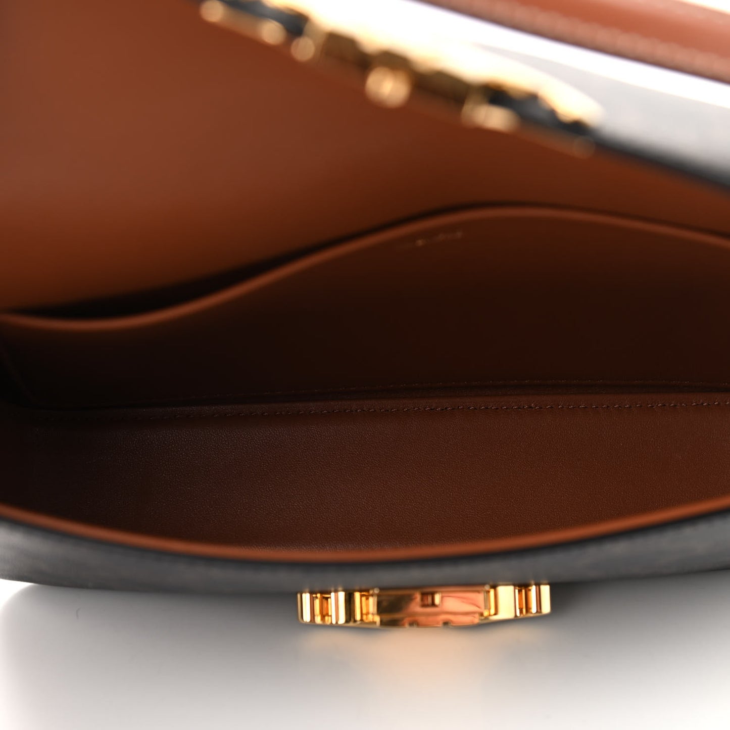 Canvas Calfskin Triomphe Shoulder Bag Tan