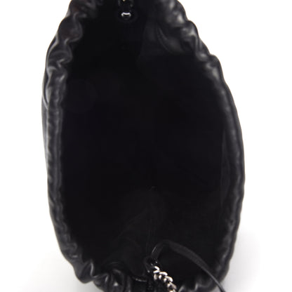 Saint Laurent Lambskin Teddy Drawstring Bag Black 5 of 9