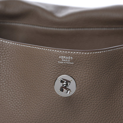 Hermes Taurillon Clemence Lindy 30 Etoupe 6 of 11