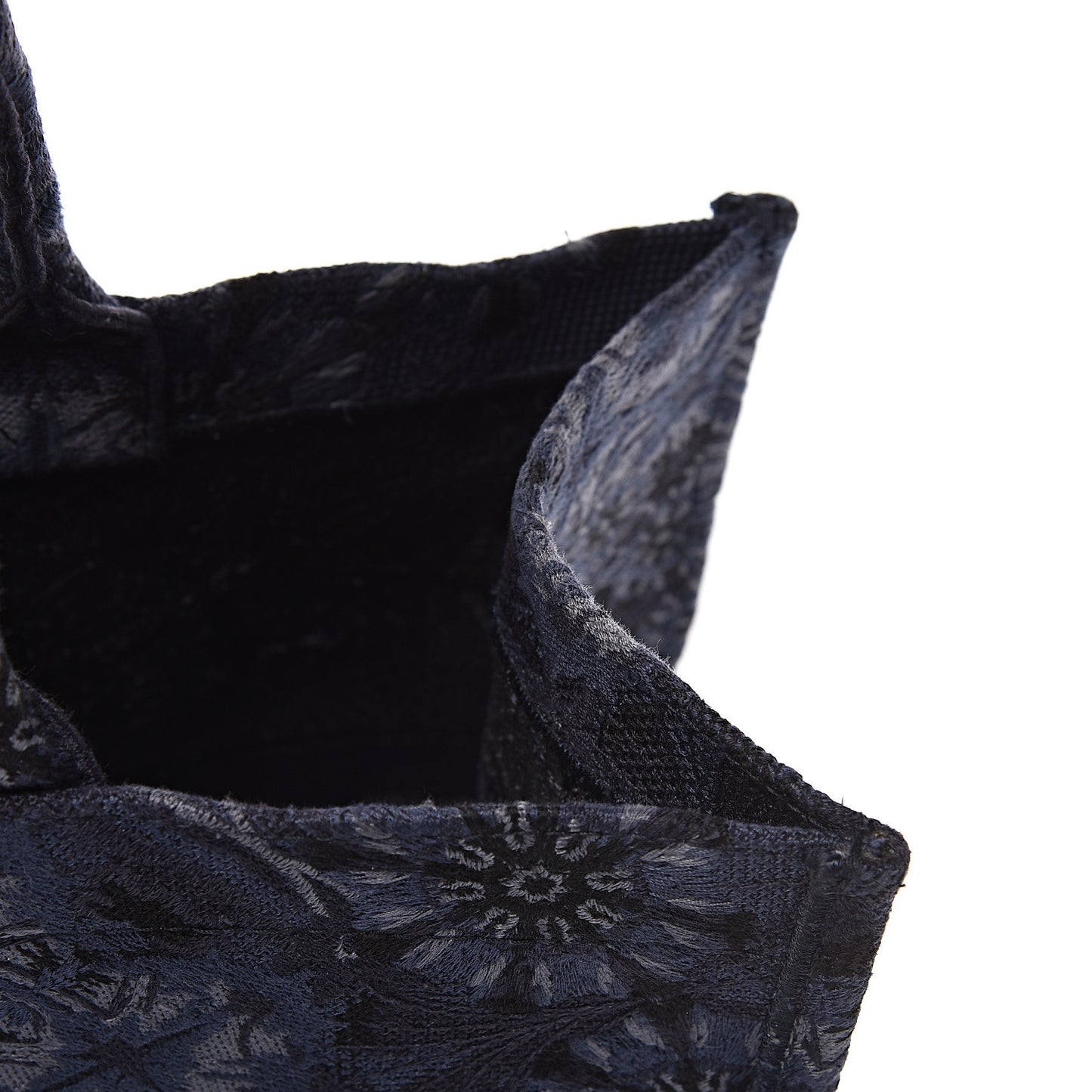 Canvas Embroidered KaleiDioroscopic Book Tote Blue