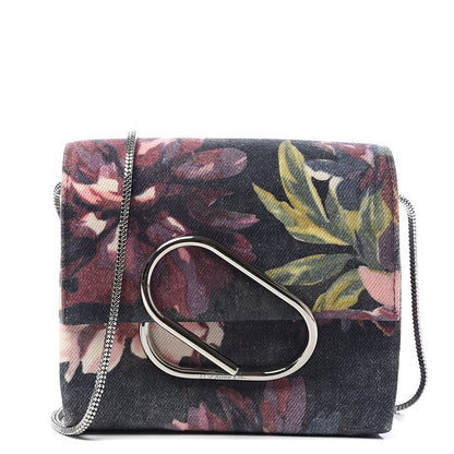 3.1 Phillip Lim 3.1 Denim Painted Alix Soft Flap Clutch Black 1 of 10