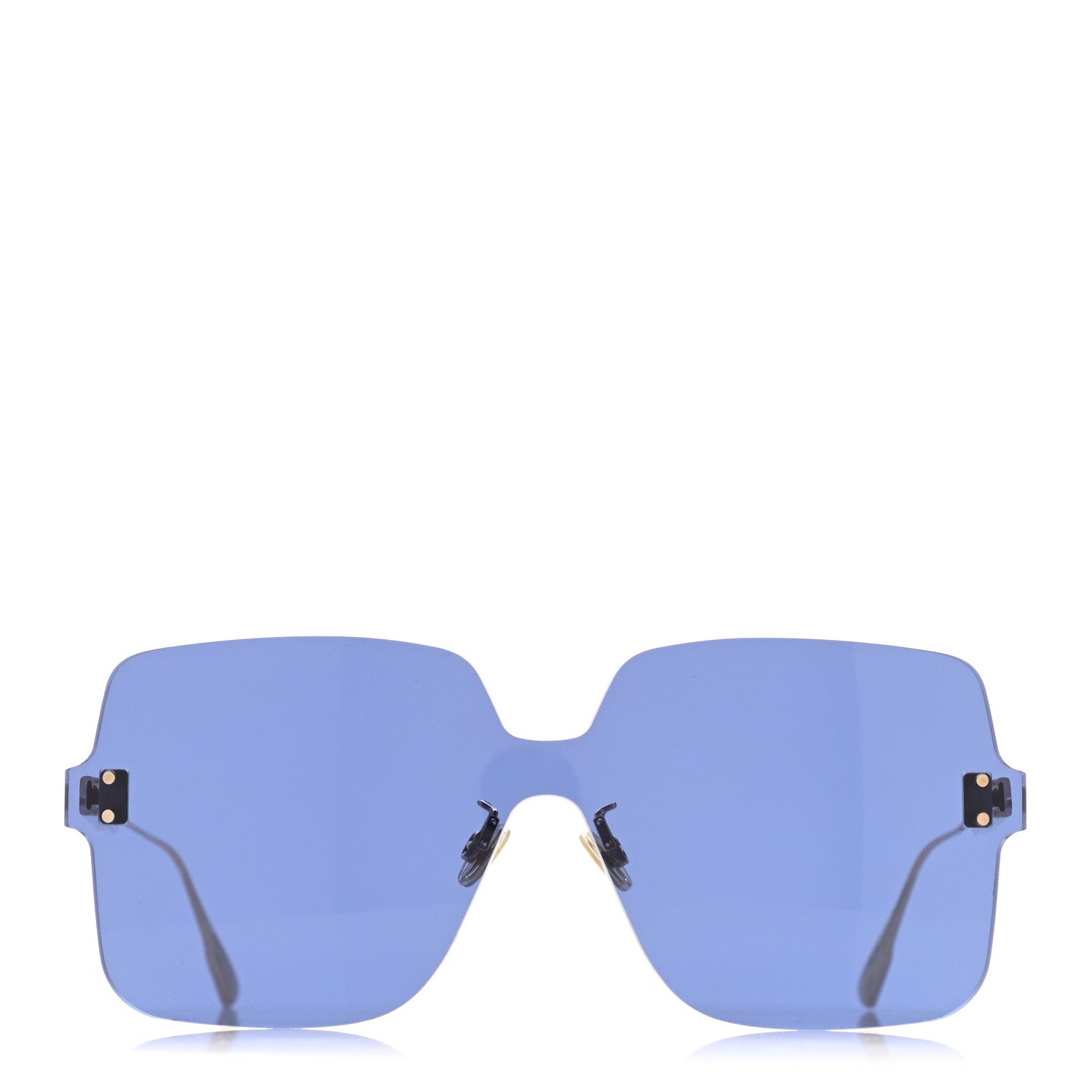 Christian Dior Mirrored Square Sunglasses Blue Gold 2 of 10