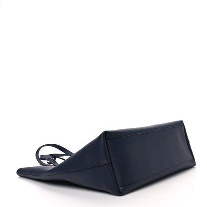 Saint Laurent Calfskin Bold Shopping Tote Navy Blue 4 of 6