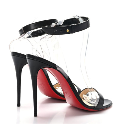 Christian Louboutin Shiny Nappa PVC Jonatina 100 Sandals 41 Black 4 of 7