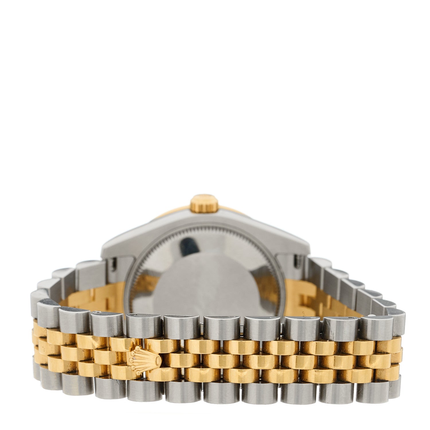 Rolex Stainless Steel 18K Yellow Gold Diamond Bezel 31mm Oyster Perpetual Datejust Watch Olive Green Roman 178383 3 of 5