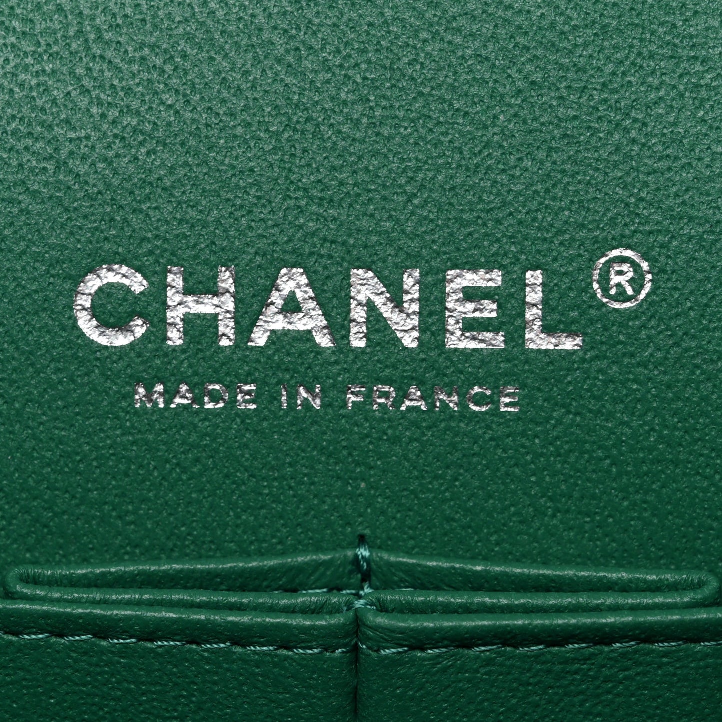 Caviar Quilted Medium Double Flap Green