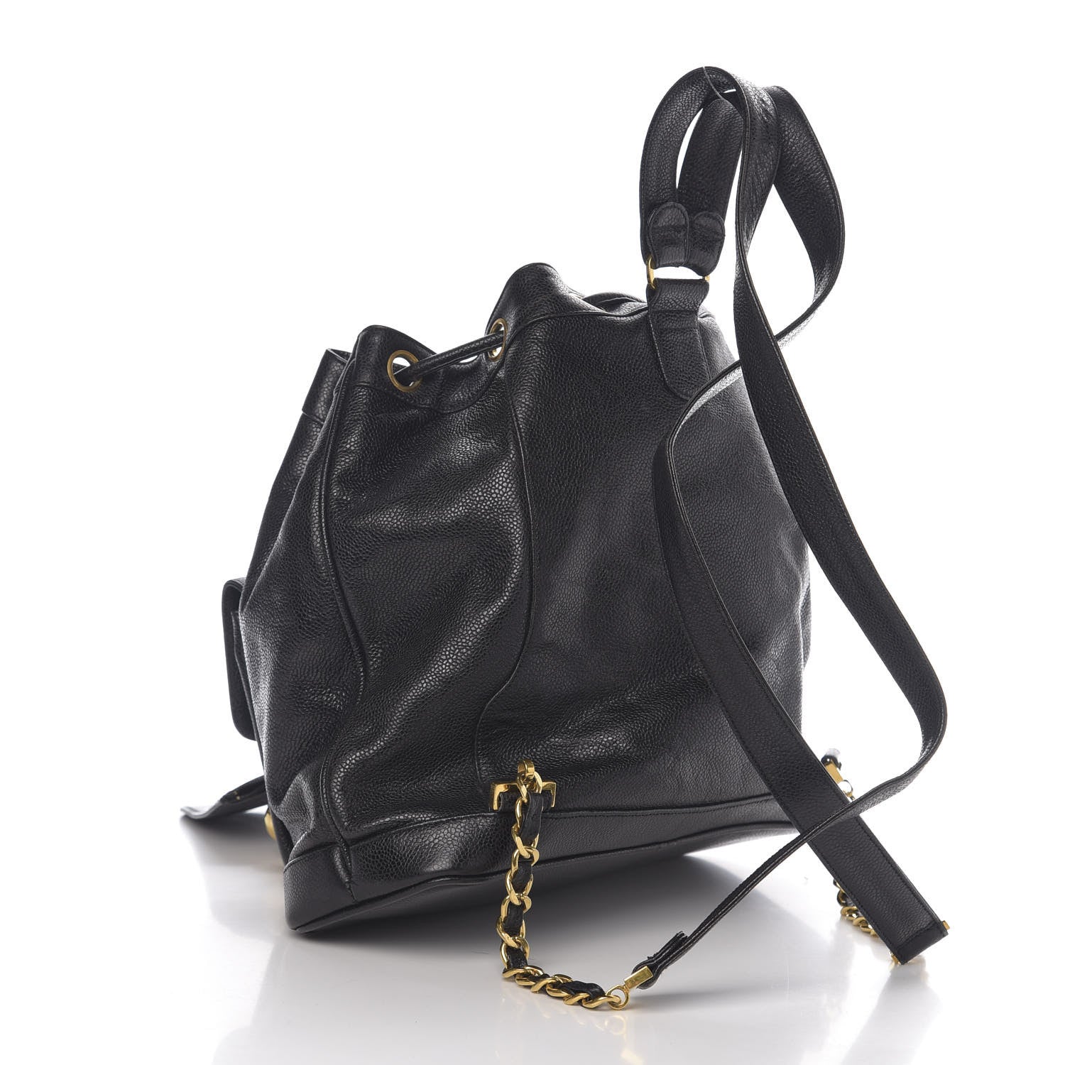 Chanel Caviar Drawstring Backpack Bag Black 2 of 10