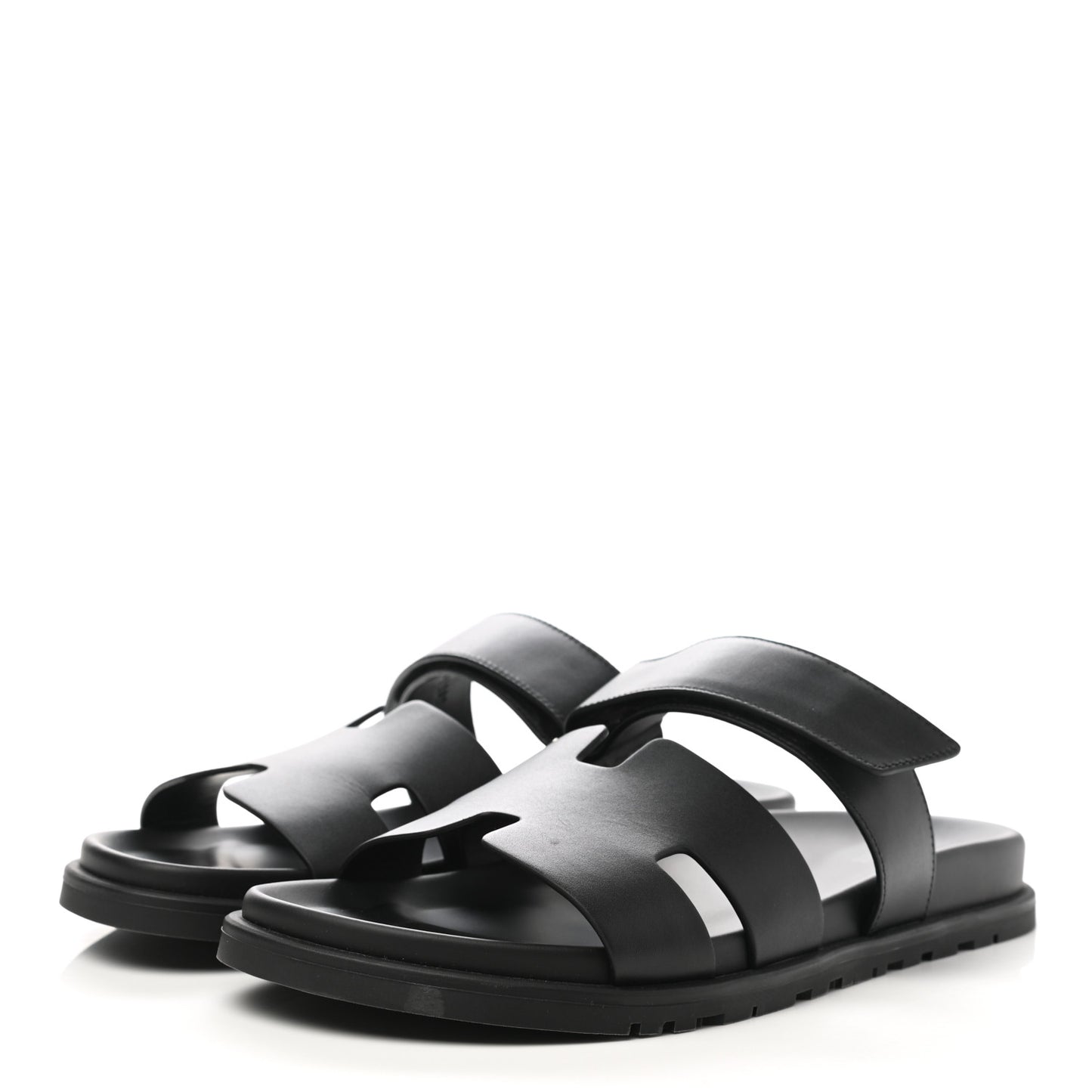Calfskin Mens Chypre Sandals 43.5 Black