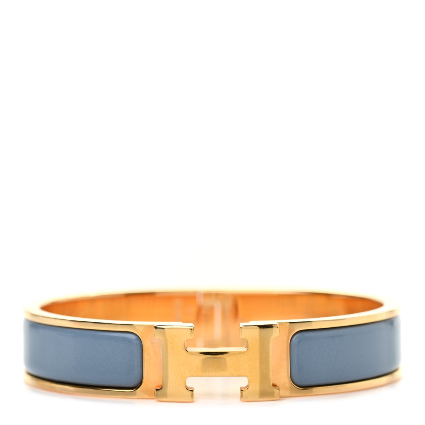 Enamel Narrow Clic Clac H Bracelet PM Ardoise