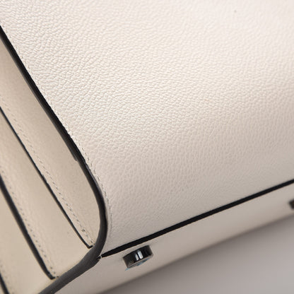 Saint Laurent Grained Calfskin Small Sac De Jour Dove White Black 9 of 9