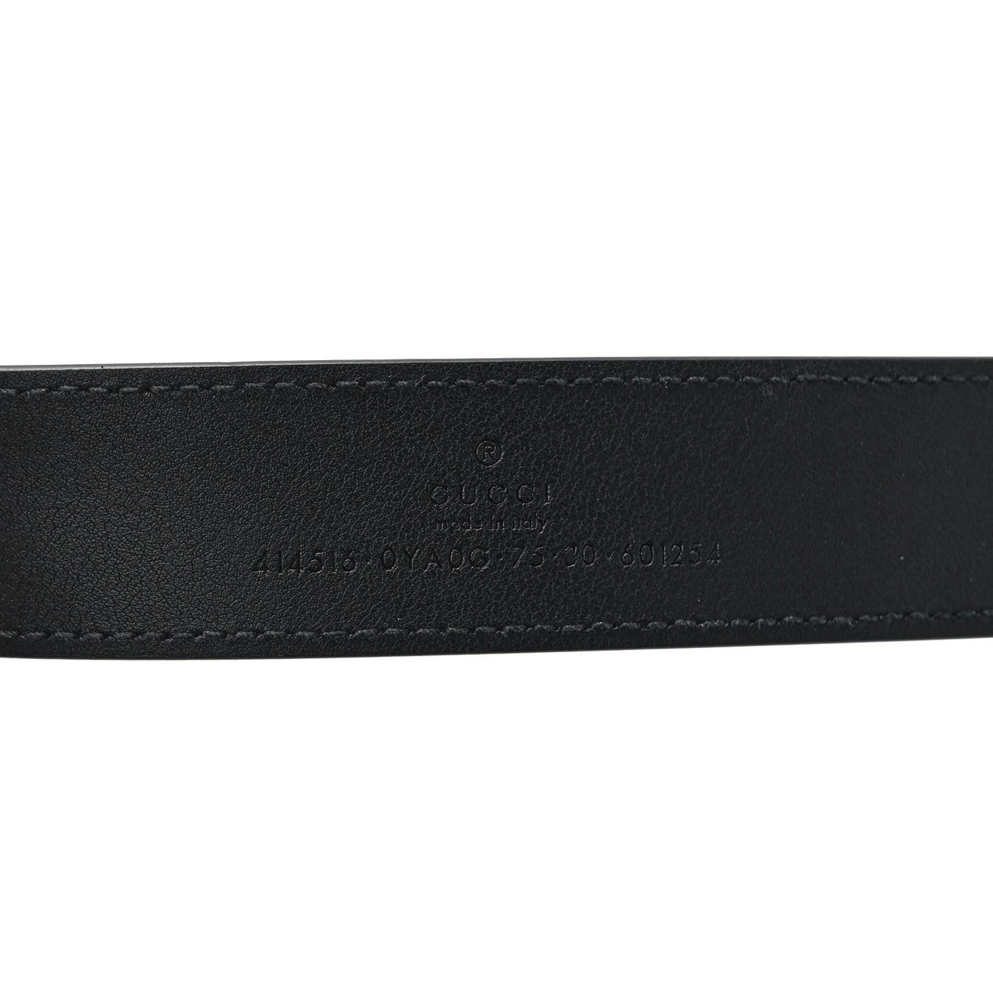 Plutone Calfskin Double G 30mm Belt 75 30 Black