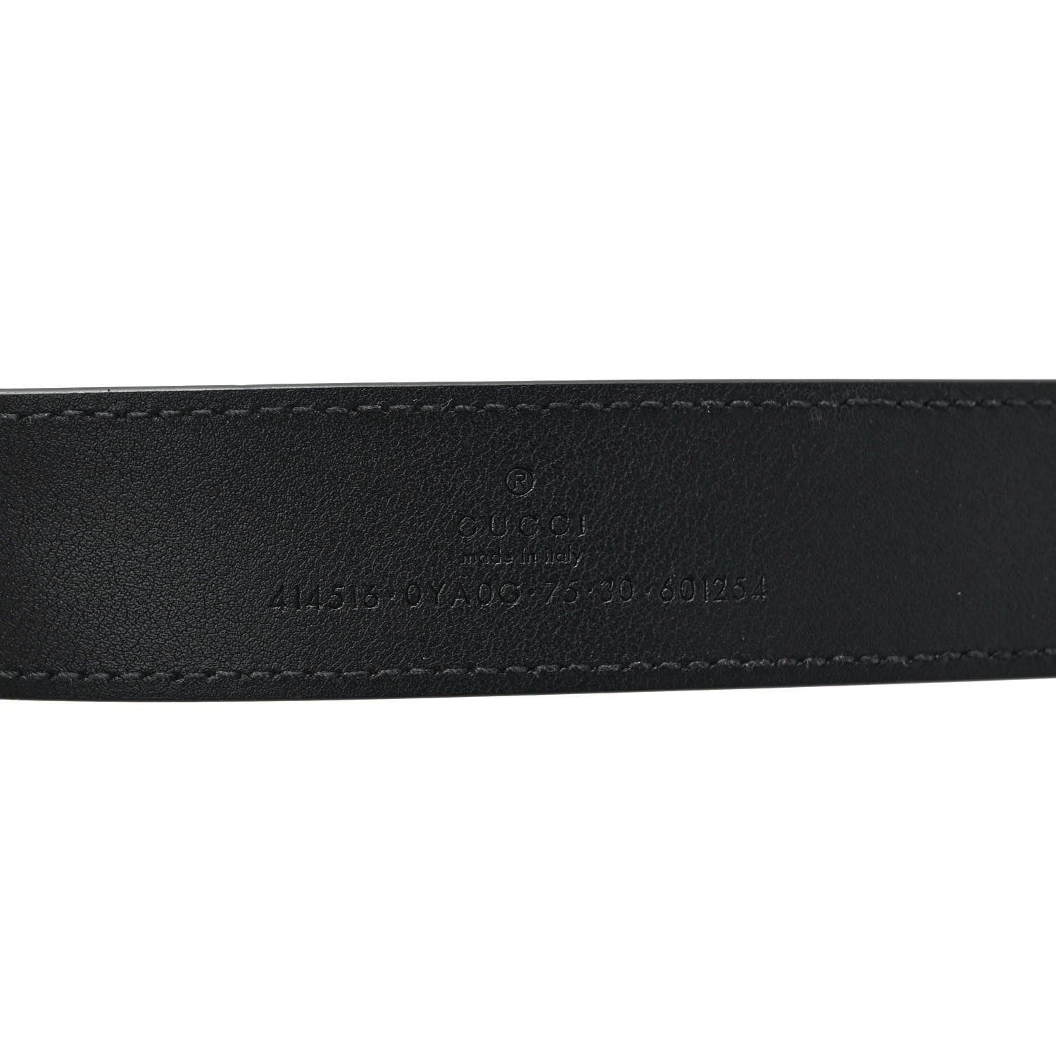 Gucci Plutone Calfskin Double G 30mm Belt 75 30 Black 3 of 4