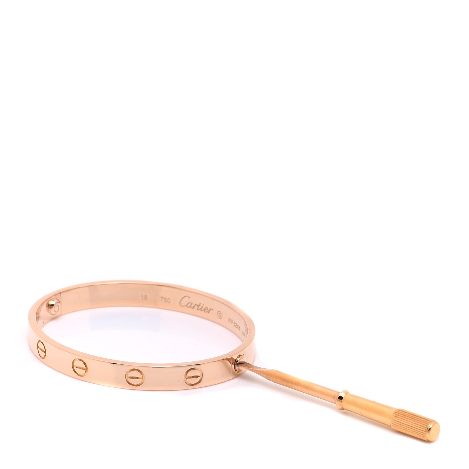 Cartier 18K Pink Gold LOVE Bracelet 16 5 of 6
