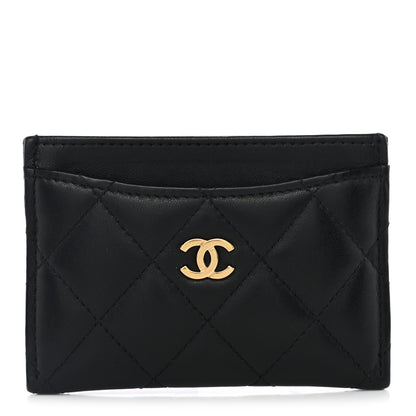 Chanel Lambskin Quilted Card Holder Black 1 of 8