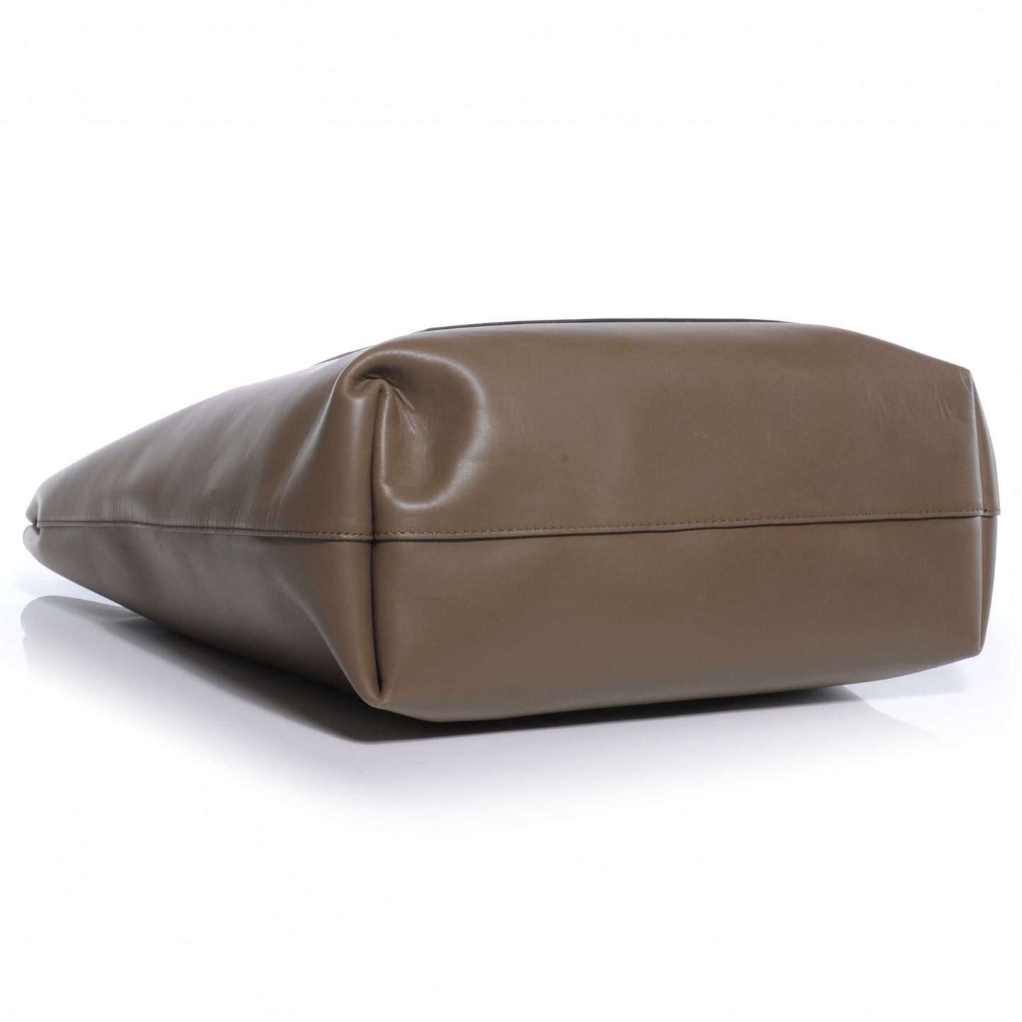 Calfskin Pocket Tote M Khaki and Black