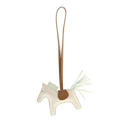 Hermes Milo Lambskin Grigri Rodeo Horse Bag Charm PM Craie Vert Fizz Kraft 1 of 4