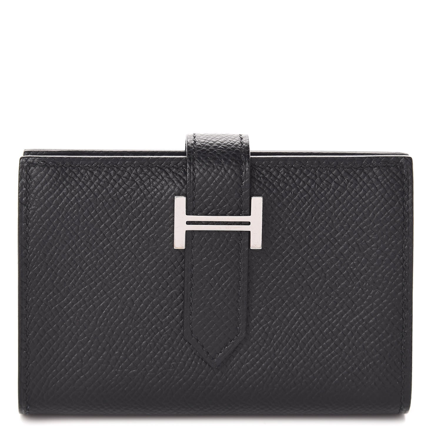 Hermes Epsom Mini Bearn Wallet Black 1 of 8