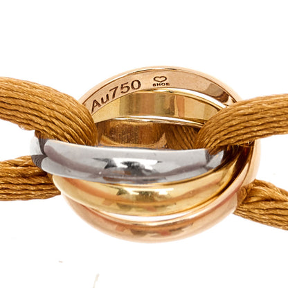 Cartier 18K Pink Yellow White Gold Trinity Adjustable Cord Bracelet Gold 8 of 9