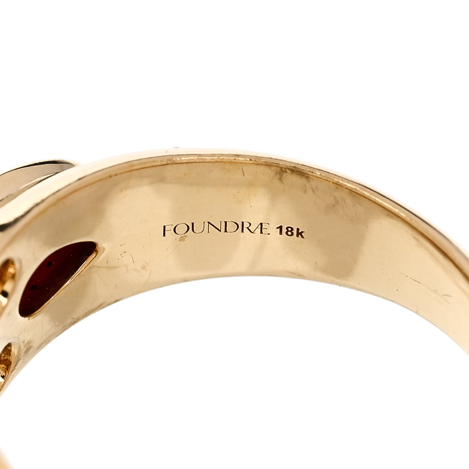 Foundrae 18K Yellow Gold Ruby Forever and Always a Pair Ring 57 8 4 of 4