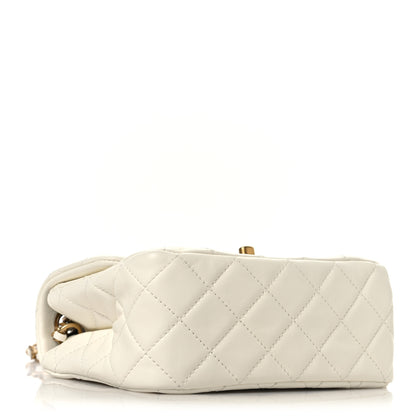 Chanel Lambskin Quilted Mini Pearl Crush Flap White 4 of 11