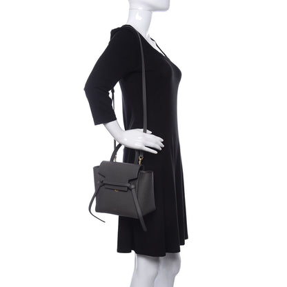 Celine Grained Calfskin Nano Belt Bag Grey 2 of 9