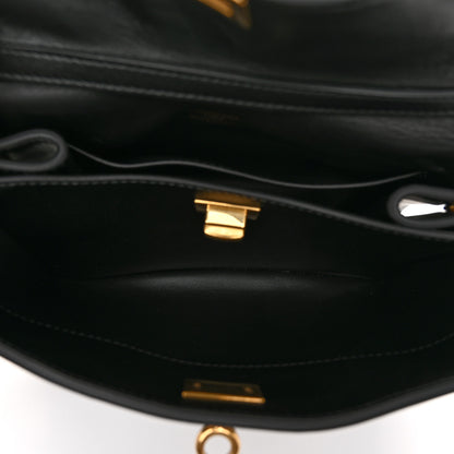 Balenciaga Natural Smooth Calfskin Mini Rodeo Top Handle Handbag Black 5 of 9