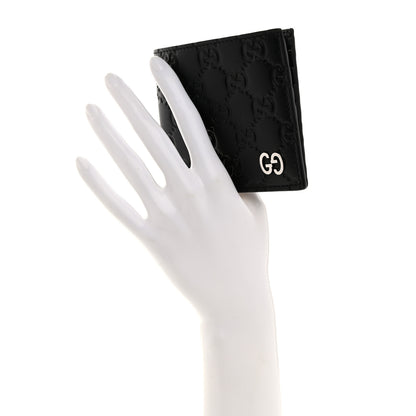 Gucci Guccissima Signature Dorian Bi-Fold Wallet Black 2 of 9