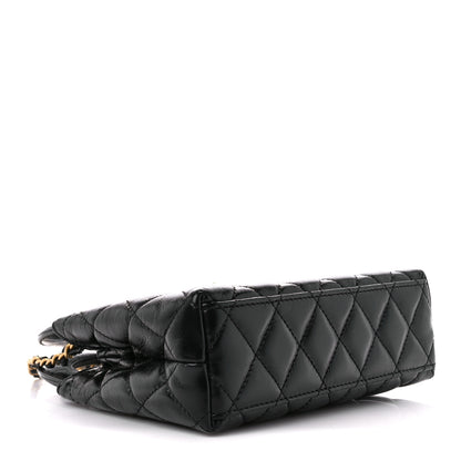 Chanel Shiny Aged Calfskin Quilted Nano Kelly Shopper Black 4 of 11