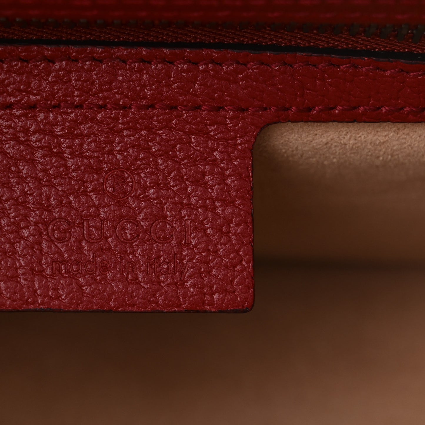 GG Supreme Monogram Small Queen Margaret Top Handle Bag Red